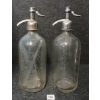 Image 3 : LOT OF 2 - POLANSKY & CARL SCHULTZ - CLEAR ACID-ETCHED - 26OZ SELTZER BOTTLES