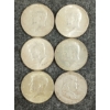 Image 2 : LOT OF 6 - 1962-1968 U.S. HALF DOLLAR COINS 