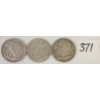 Image 2 : LOT OF 3 - 1941, 1942 & 1962 U.S. WALKING LIBERTY & BENJAMIN FRANKLIN SILVER HALF DOLLARS