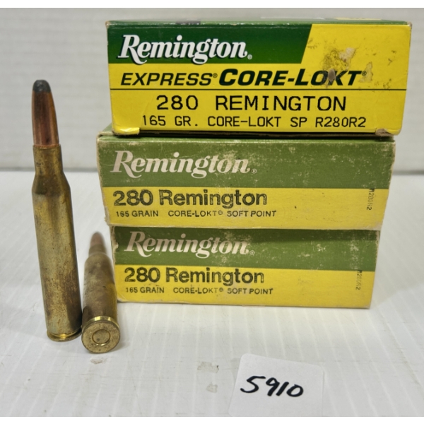 AMMO: 60X REMINGTON .280 REM - 165 GR.
