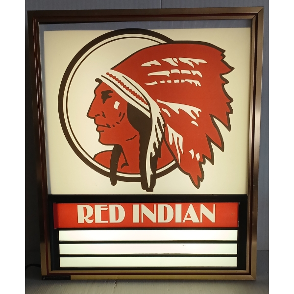 RED INDIAN LIGHT UP SIGN