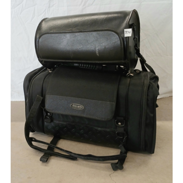 LOT OF 2 - IRON RIDER LUGGAGE & CLIP-ON BAG
