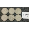 Image 1 : LOT OF 6 - 1959-1964 CDN 25 CENT COINS