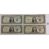 Image 1 : LOT OF 4 - 1935 & '57 U.S. $1 BANKNOTES - SILVER CERT.