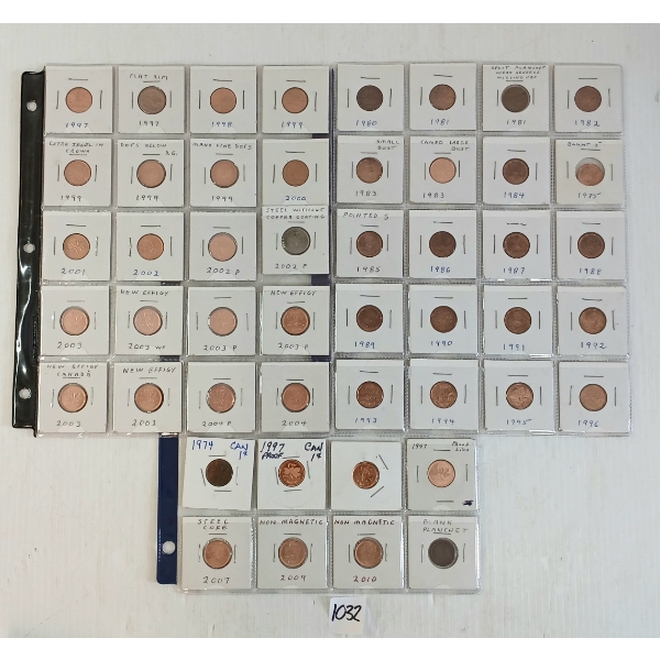 LOT OF 48 - 1974-2010 CDN CENT COINS