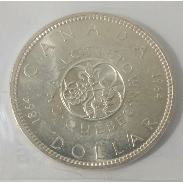 1964 CDN SILVER DOLLAR - CCCS GRADED