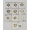 LOT OF 10 - U.S. SILVER BARBER 5 CENT & 25 CENT PCS