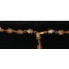 Image 2 : AMBER TONED GLASS BEAD 3 STRAND NECKLACE