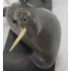 Image 3 : MAN HUNTING WALRUS BY LUCASSIE OQAITUQ (PRS CDN ARTIST) - BONE & STONE