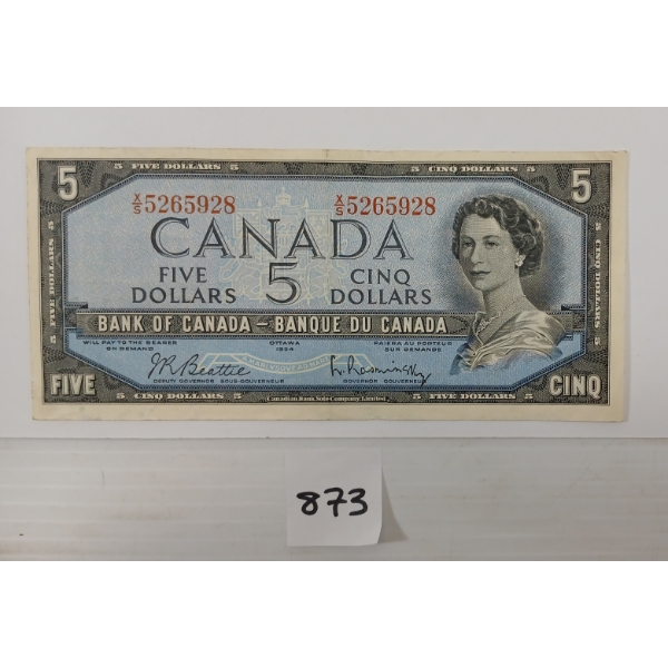1954 CDN $5 BANKNOTE