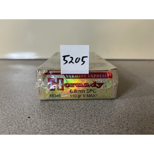 AMMO: 20X HORNADY 6.8MM SPC 110GR. V-MAX - SEALED