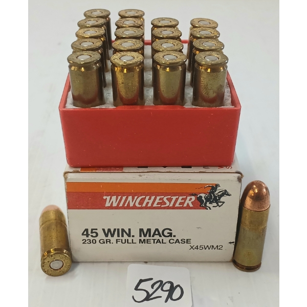 AMMO: 20X WINCHESTER .45WIN MAG - 230GR - FMC