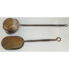 Image 4 : LOT OF 2 - BRASS CHESTNUT ROASTING PAN & LADDLE 