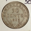 Image 4 : LOT OF 2 - 1896 & 1909 NEWFOUNDLAND 50 CENT SILVER COINS