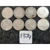 Image 1 : LOT OF 8 - 1888-1968 CDN 25 CENT COINS