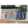Image 1 : LOT OF 7 - LENSATIC COMPASS, KNIFE SHARPENER, FOLDING TOOLS & FLASHLIGHTS