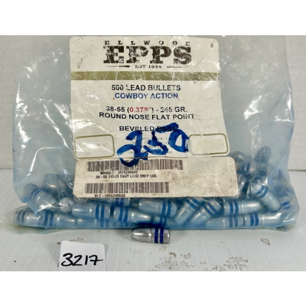 BULLETS: APPROX 250X EPPS .378 IN (.38-55 WIN) - 245 GR LFP