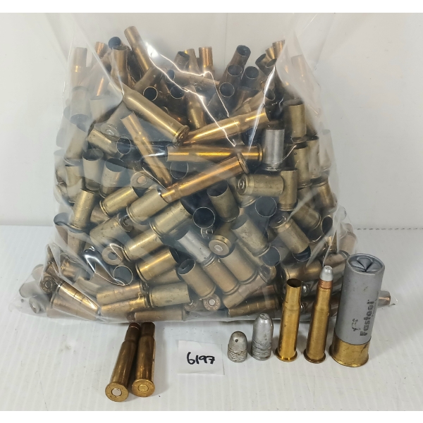 AMMO / BRASS / BULLETS: QTY OF MISC RNDS - INCL .30-30 WIN, 12GA, ETC - 13LBS