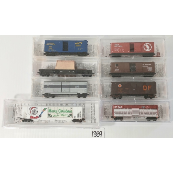 LOT OF 8 - MICRO TRAINS - LEHIGH VALLEY, FLORIDA EAST COAST, ATLANTIC COAST LINE, ETC
