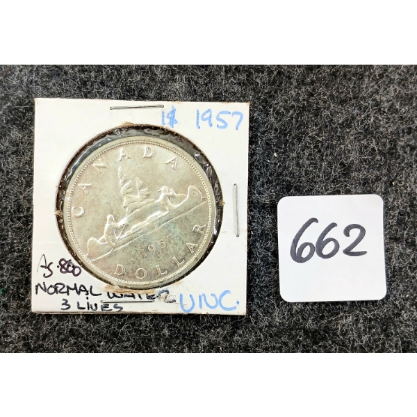 1957 CDN SILVER DOLLAR