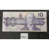 Image 1 : 1989 CDN $10 BANKNOTE