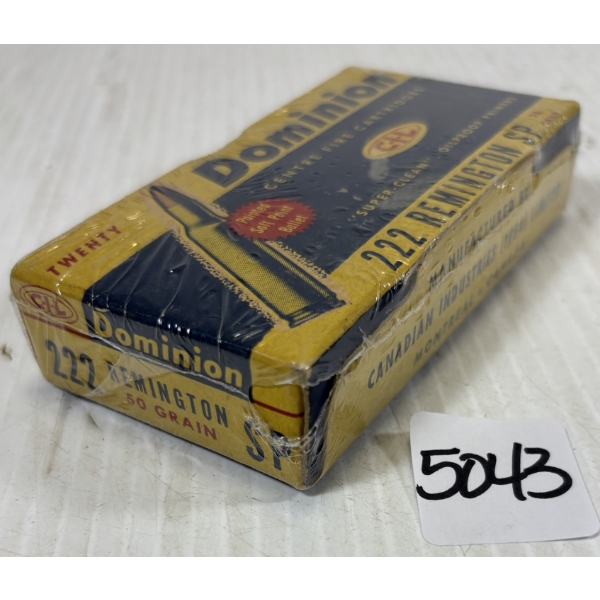 AMMO: 20 X DOMINION .222 REM - 50 GR