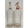 Image 2 : LOT OF 2 - MARSH'S & WM. HAY & SONS - CLEAR ACID-ETCHED - SELTZER BOTTLES