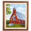 Image 1 : "OLD ST. JOHN'S ANGLICAN CHURCH" BY LUELLA THOMSON (1934 - 2025) - FRAMED ACRYLIC ON CANVAS