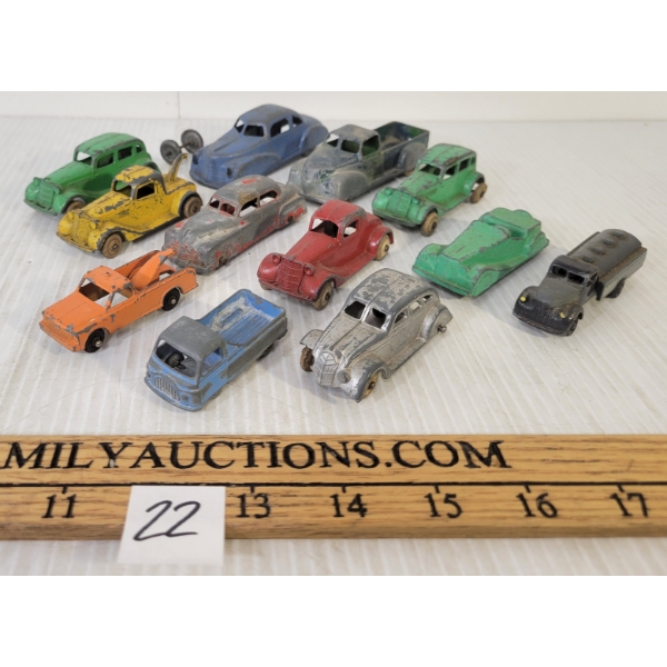 LOT OF 12 - TOOTSIE DIECAST CARS