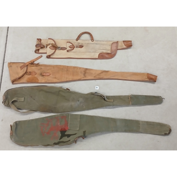 LOT OF 4 - SOFT LONG GUN CASES & TAKE-DOWN CASE