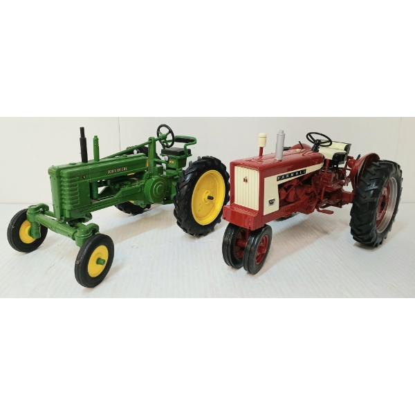 LOT OF 2 - ERTL DIECAST JOHN DEERE TRACTOR & FARMALL 504 DIESEL MODELS
