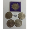 Image 2 : LOT OF 6 - 1969 BRITAIN'S FIRST DECIMAL COINS SET - 1972 SILVER WEDDING CROWN, ETC.