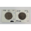 LOT OF 2 - 1838 & 1839 US LARGE PENNIES