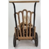 Image 3 : LOT OF 3 - ANTIQUE TOY STROLLER, APPLE-HEAD DOLL & PULL-ALONG HORSE