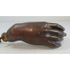 Image 2 : LOT OF 2 - BRASS WOMAN'S HAND W/ APPLE DOOR KNOCKER & HANDLE