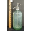 WILSHIRE CLUB SIPHONATED WATER - PALE GREEN ACID-ETCHED - SYPHON BOTTLE