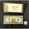 Image 1 : 2003-A US $2 BANKNOTE - 24K GOLD LEAF