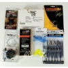 Image 1 : LOT OF 8 - SURE-LOC CARBON HUNTING SCOPE, MUZZY BROADHEADS, OMP PHONENIX STRAIGHT CLAMP,  ETC