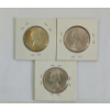 Image 2 : LOT OF 3 - 1961-1963 CDN SILVER HALF DOLLARS