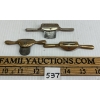 Image 2 : LOT OF 3 - ENGLISH BRASS/STEEL MINIATURE SPOKE SHAVE PLANE