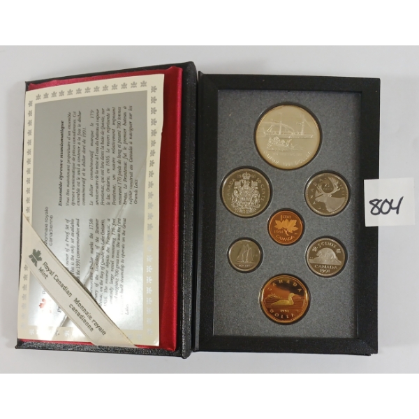 1991 RCM DOUBLE DOLLAR PROOF SET
