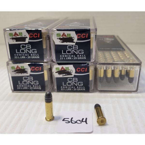 AMMO: 500X CCI CB LONG .22 LONG - 29GR - RN - SEALED 