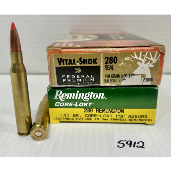 AMMO: 36X REM & FED .280 REM - 140 GR.
