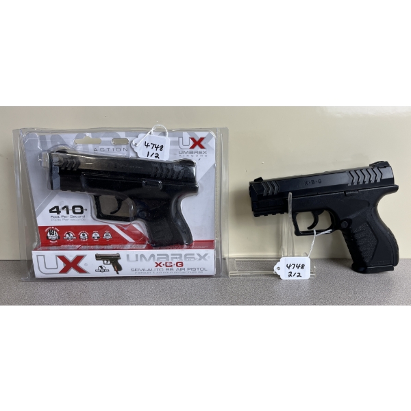 LOT OF 2 UMAREX XBG AIR PISTOL IN .177 BB, NO PAL REQUIRED 