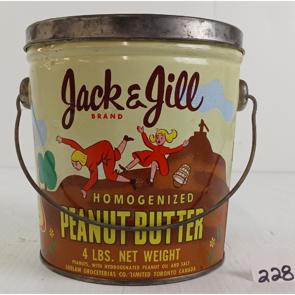 JACK & JILL PEANUT BUTTER CAN W/ LID 4LB