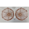 Image 6 : LOT OF 2 - PINK DEPRESSION GLASS CANDLE STICK HOLDERS