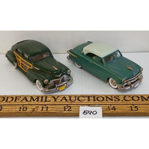 LOT OF 2 - BROOKLIN MODELS DIECAST NO. 50 & 51 - INCL 1958 CHEV. AERO SEDAN & 1951 FORD VICTORIA
