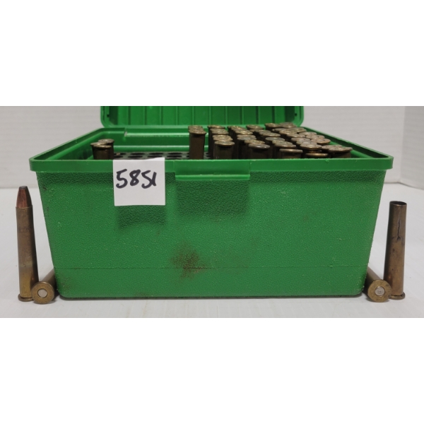 AMMO/BRASS: 54X MIXED .30-30 LIVE (RELOADS) & 5X BRASS