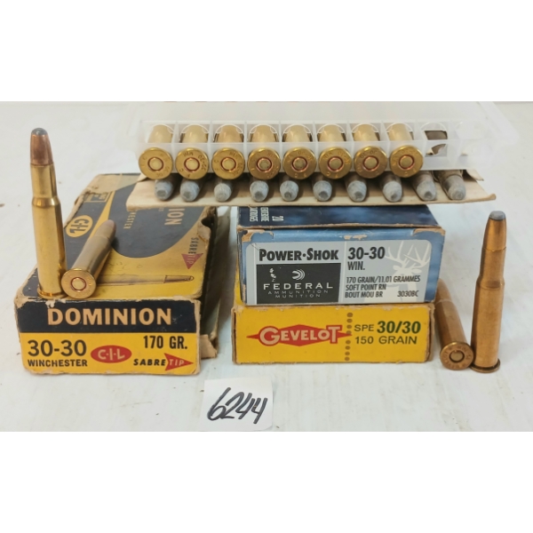 AMMO: 56X MIXED .30-30WIN - 150 & 170GR