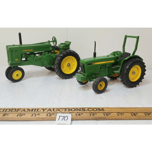 LOT OF 2 - ERTL DIECAST JOHN DEERE TRACTORS